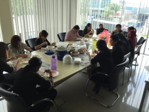Our conference room turned into a dining room.